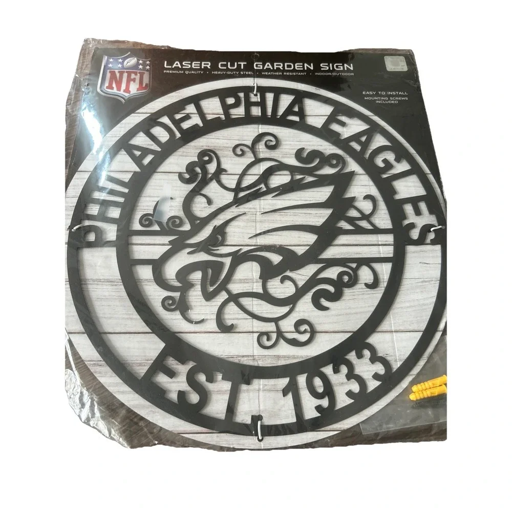 NFL Laser Cut Metal Sign Officially Licensed Party Animal! Philadelphia Eagles